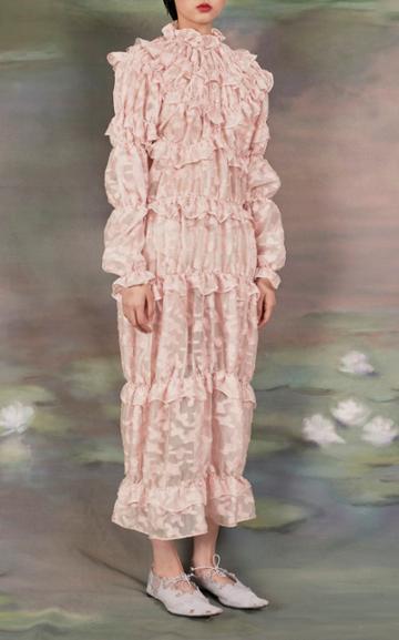 Moda Operandi Yuhan Wang Tiered Jacquard Dress