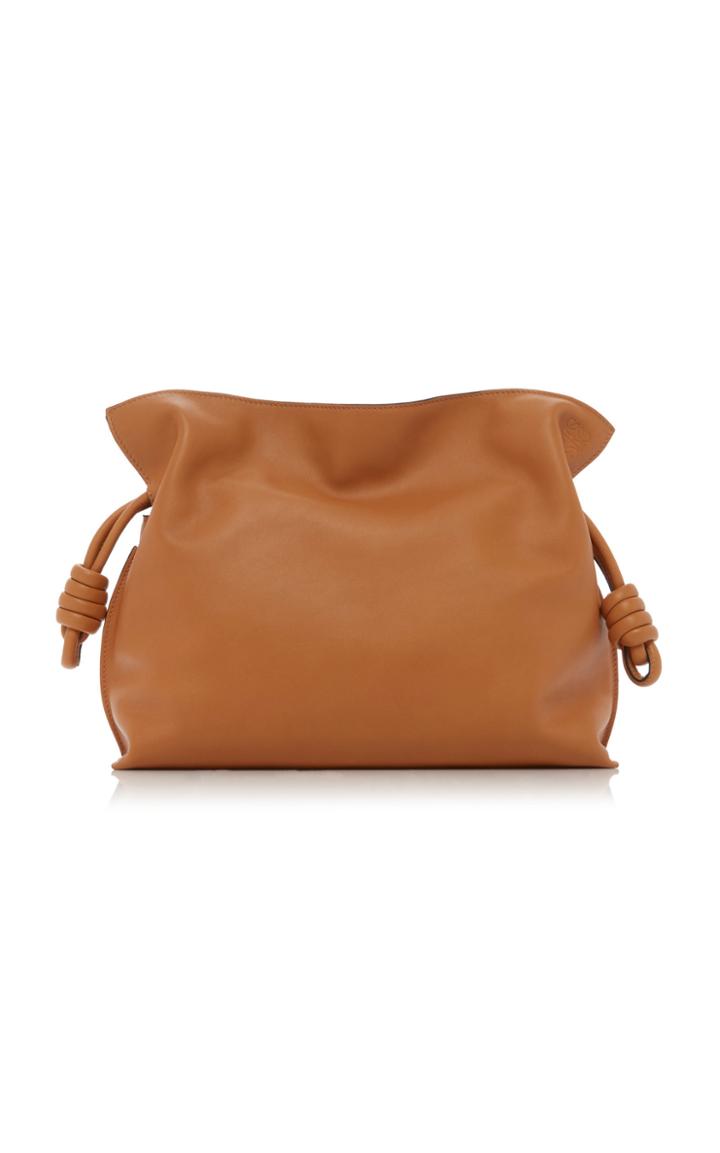 Moda Operandi Loewe Flamenco Drawstring Leather Clutch