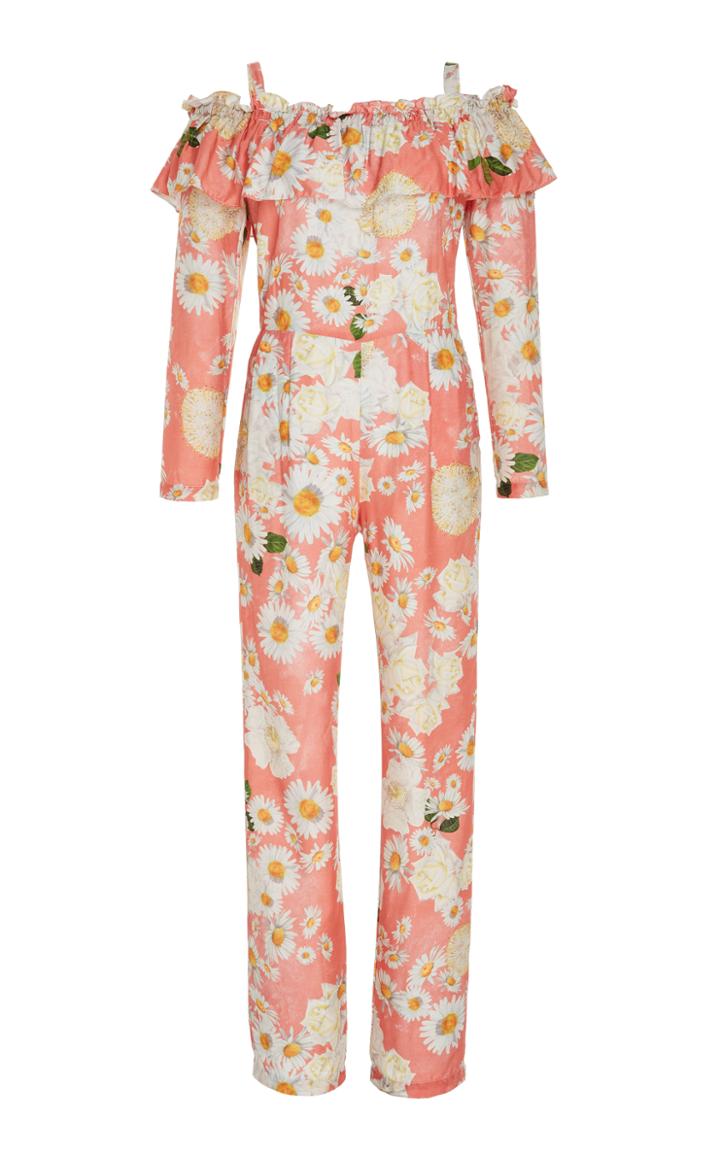 Isolda Praia Do Espelho Ruffle Jumpsuit