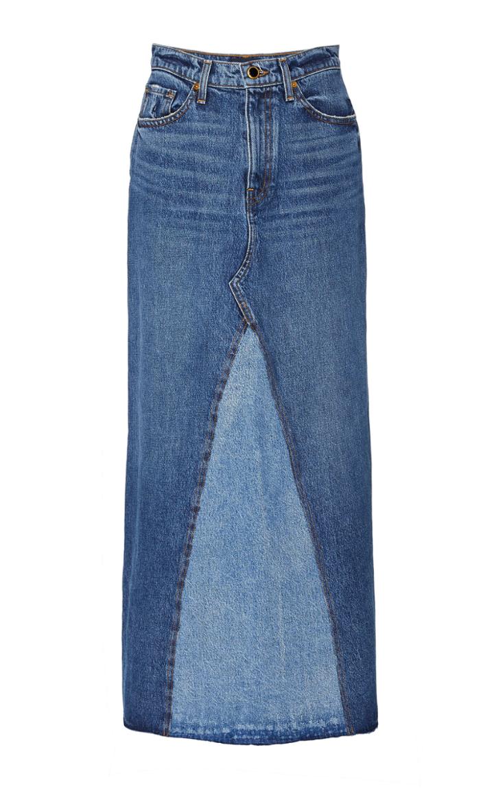 Khaite Magdalena Denim Maxi Skirt