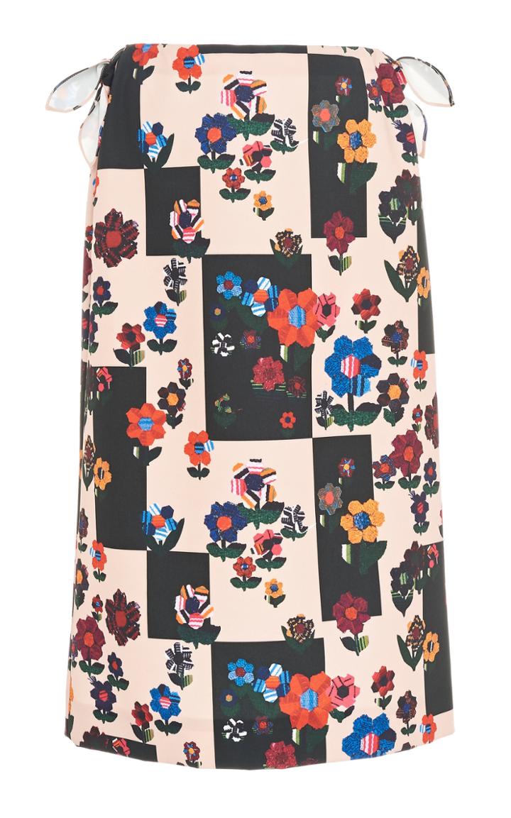 Jonathan Cohen Patchwork Printed Skirt