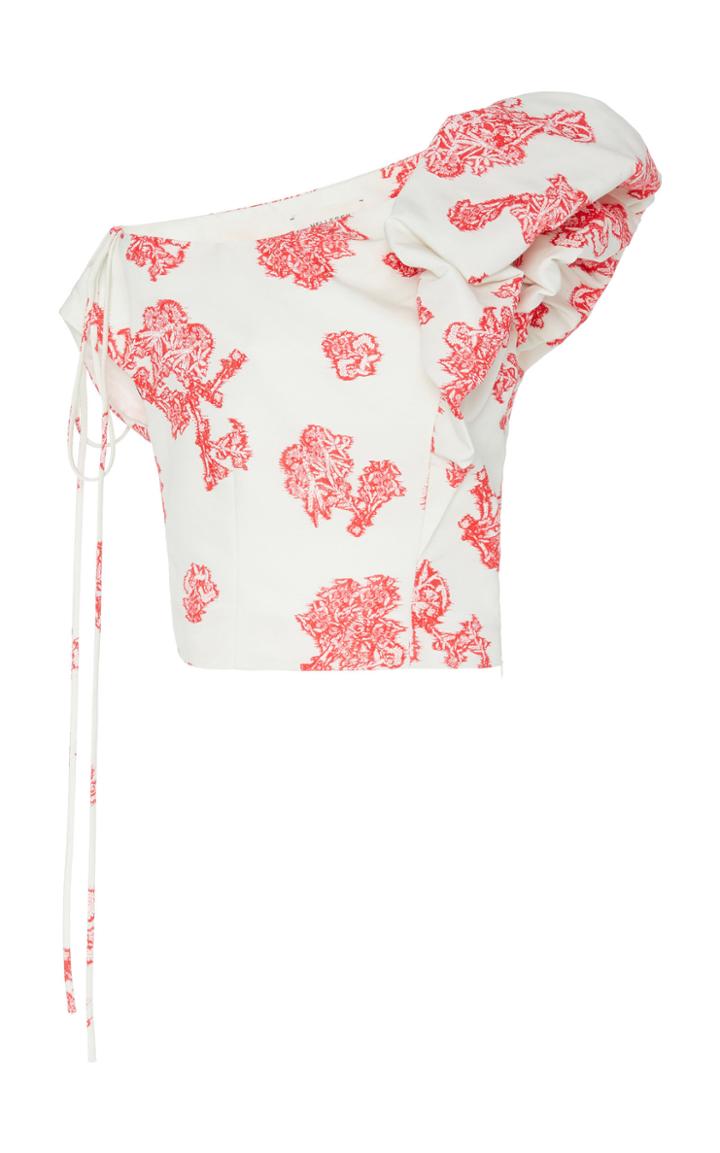 Moda Operandi Hellessy Jazmin Printed Assymetric Top Size: 0