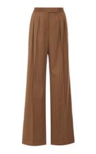Max Mara Daphne Pinstriped Wool Wide-leg Pants