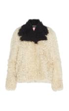 Rochas Kalgan Shearling Contrast Coat
