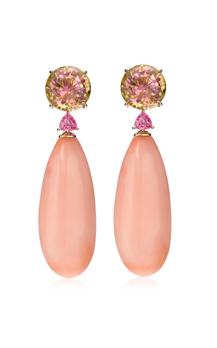 Moda Operandi Assael One Of A Kind 18k Pink Gold And Tourmaline Angel Skin Earrings