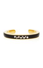 Ashley Pittman Dark Horn Diamond Inlay Naomi Skinny Cuff