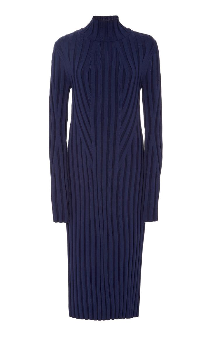 Proenza Schouler Detachable Rib-knit Wool-blend Midi Dress