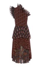 Altuzarra Kamala Paisley-print Pliss Midi Dress