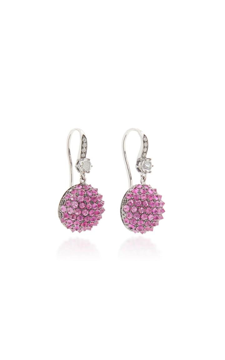 Nam Cho 18k Gold Ruby And Diamond Earrings