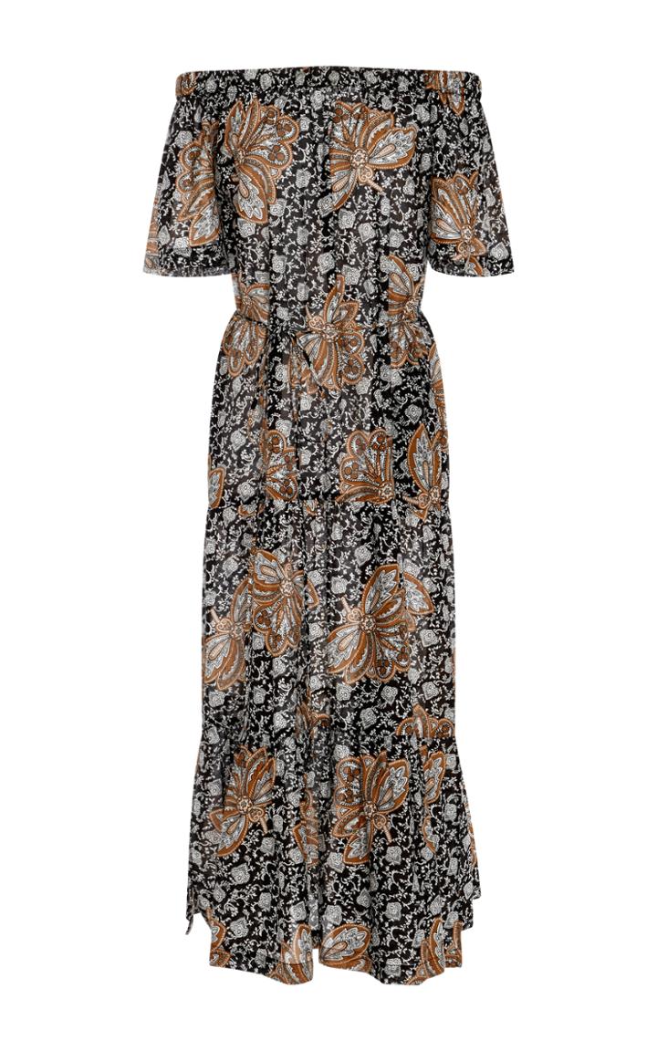 A.l.c. Doris Printed Off-the-shoulder Cotton And Silk-blend Dress