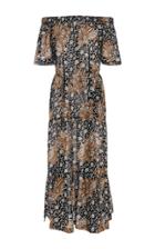 A.l.c. Doris Printed Off-the-shoulder Cotton And Silk-blend Dress