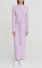 Moda Operandi Significant Other Ariana Ribbed-knit Belted Midi Dress