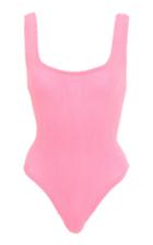 Hunza G Square-neck Textured One-piece Swimsuit
