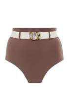 Palm Mesa Belted High-waisted Bikini Bottom