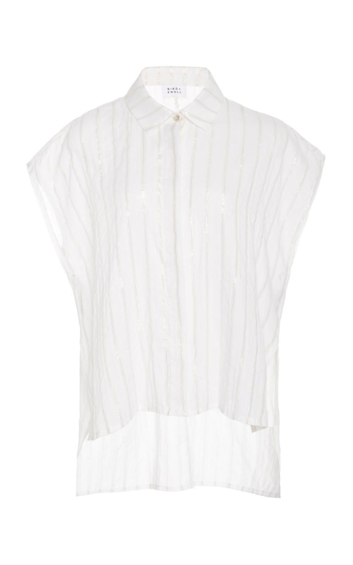 Bird & Knoll Zoe Striped Cotton-blend Summer Shirt