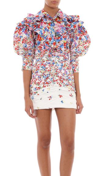 Moda Operandi Philosophy Di Lorenzo Serafini Printed Cotton-poplin Dress