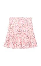 Moda Operandi Ganni Printed Georgette Floral Mini Skirt