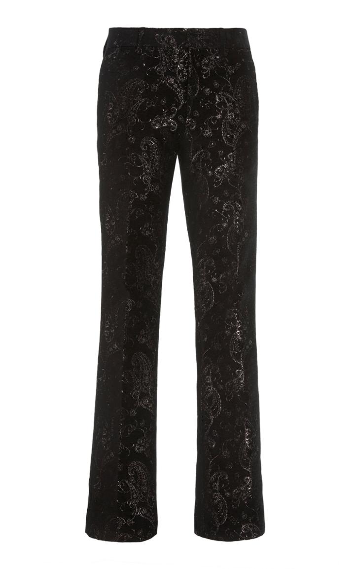Amiri Paisley Velvet Flare Pants