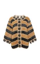 Moda Operandi Dolce & Gabbana Striped Raffia Jacket Size: 38