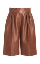 Moda Operandi Alexandre Vauthier High-rise Leather Knee-length Shorts