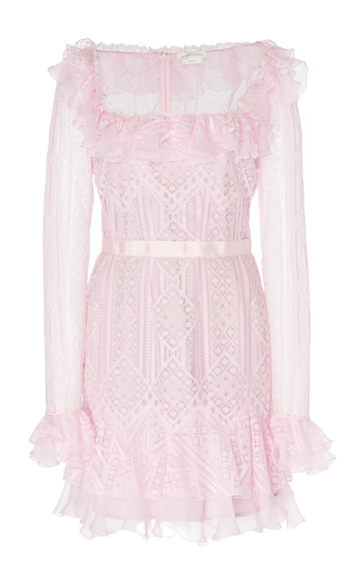 Zuhair Murad Andalusia Ruffle-accented Lace Mini Dress