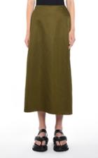 Moda Operandi Jil Sander Straight-lined Linen-blend Midi Skirt