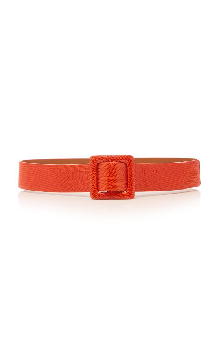 Ralph Lauren Goatskin Covered Square Belt