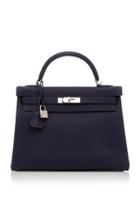 Heritage Auctions Special Collection Hermes 32cm Blue Nuit Togo Leather Kelly