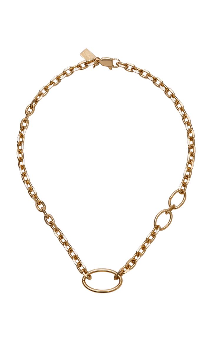 Lady Grey 14k Gold-plated Bronze Oval Link Necklace