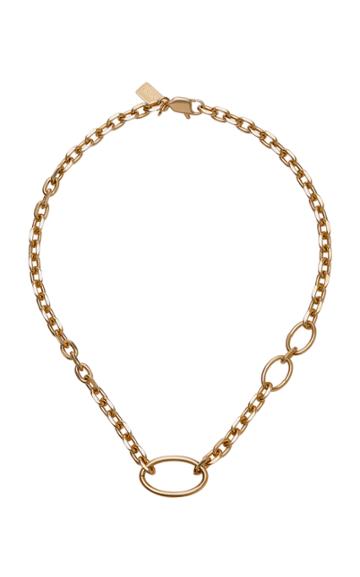 Lady Grey 14k Gold-plated Bronze Oval Link Necklace