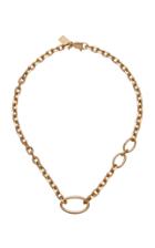Lady Grey 14k Gold-plated Bronze Oval Link Necklace
