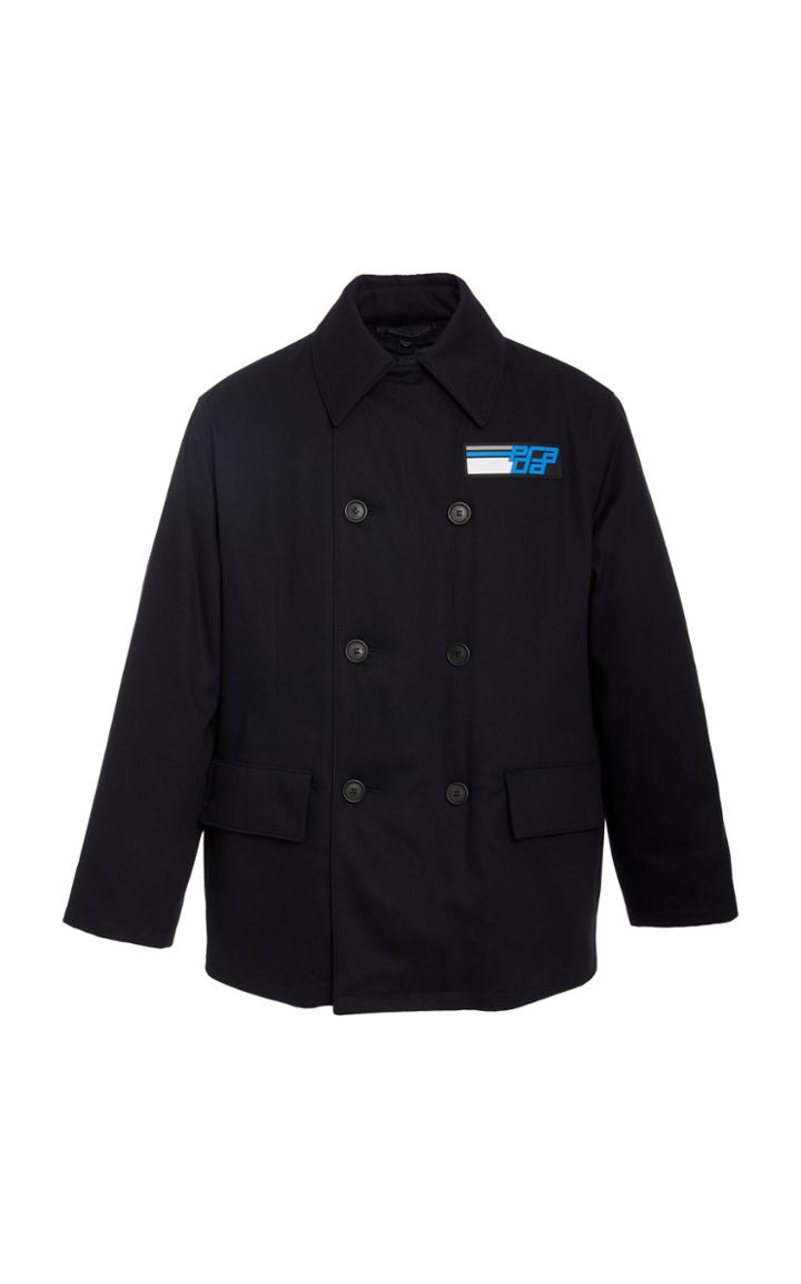 Prada Appliqud Double-breasted Jacket
