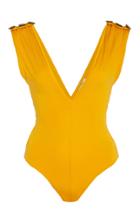 Oye Swimwear Gaia Button Shoulder Swimsuit