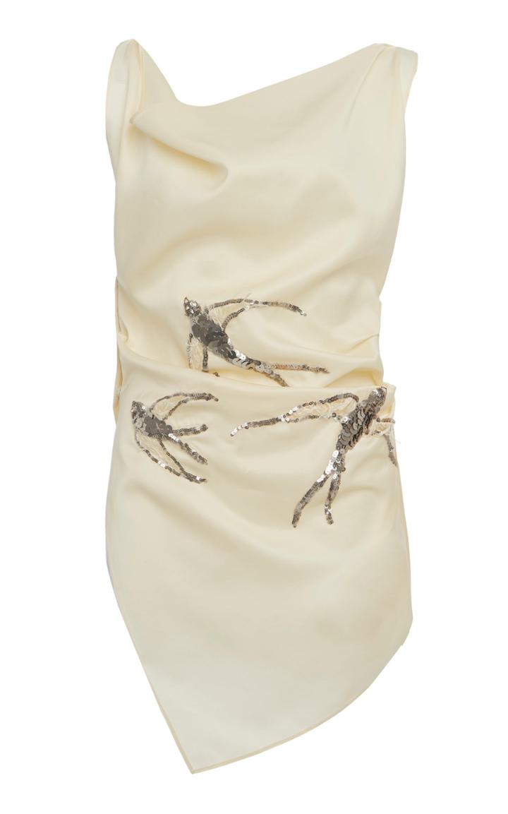 Moda Operandi Jil Sander Maia Asymmetric Sleeveless Satin Top Size: 32