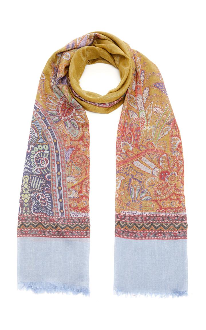 Etro Frayed Printed Scarf