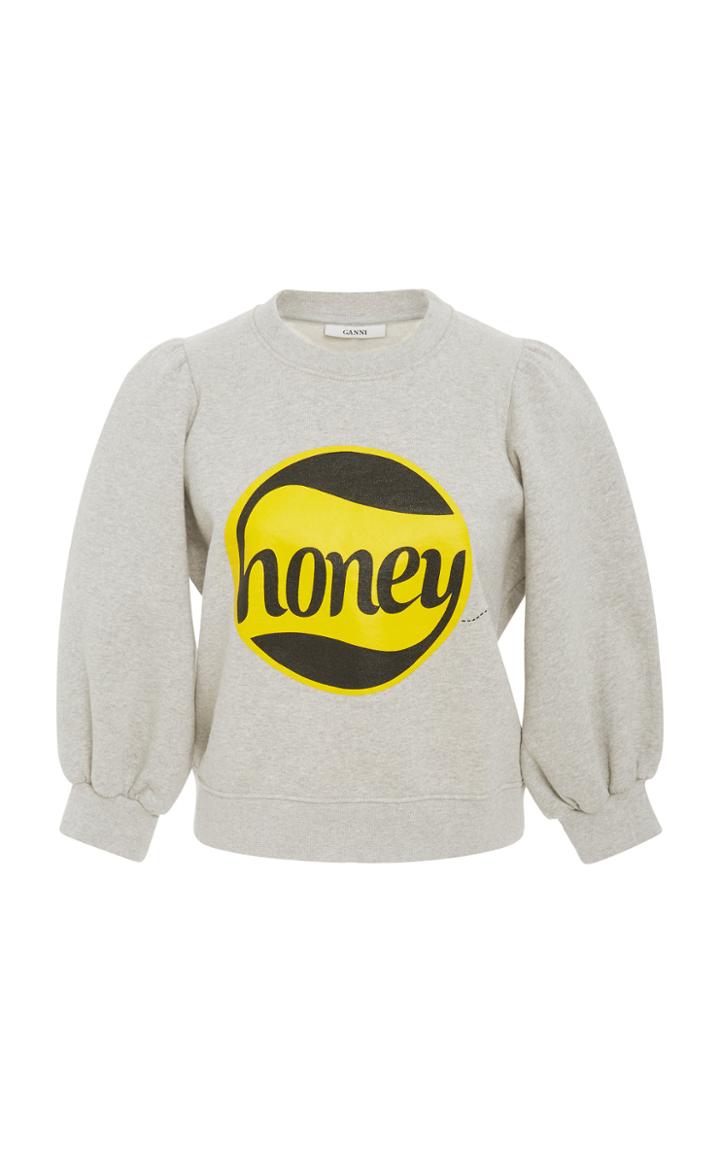 Ganni Graphic Balloon Sleeve Sweatshirt