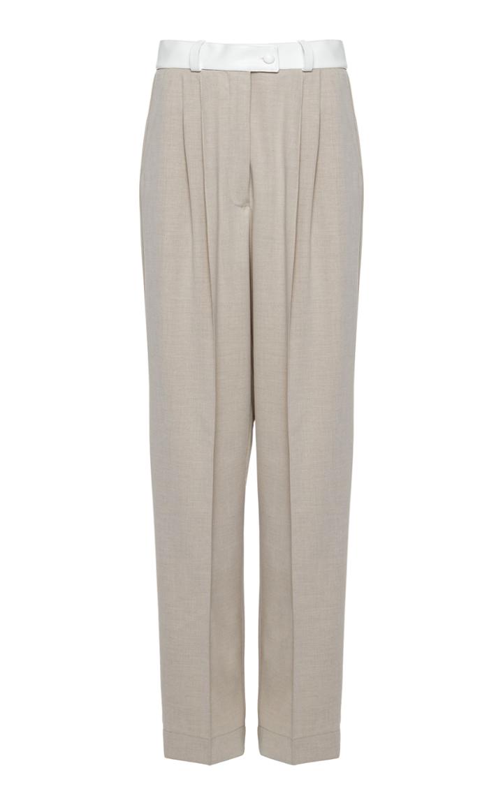 Moda Operandi Studio Cut Belted Twill Wide-leg Pants