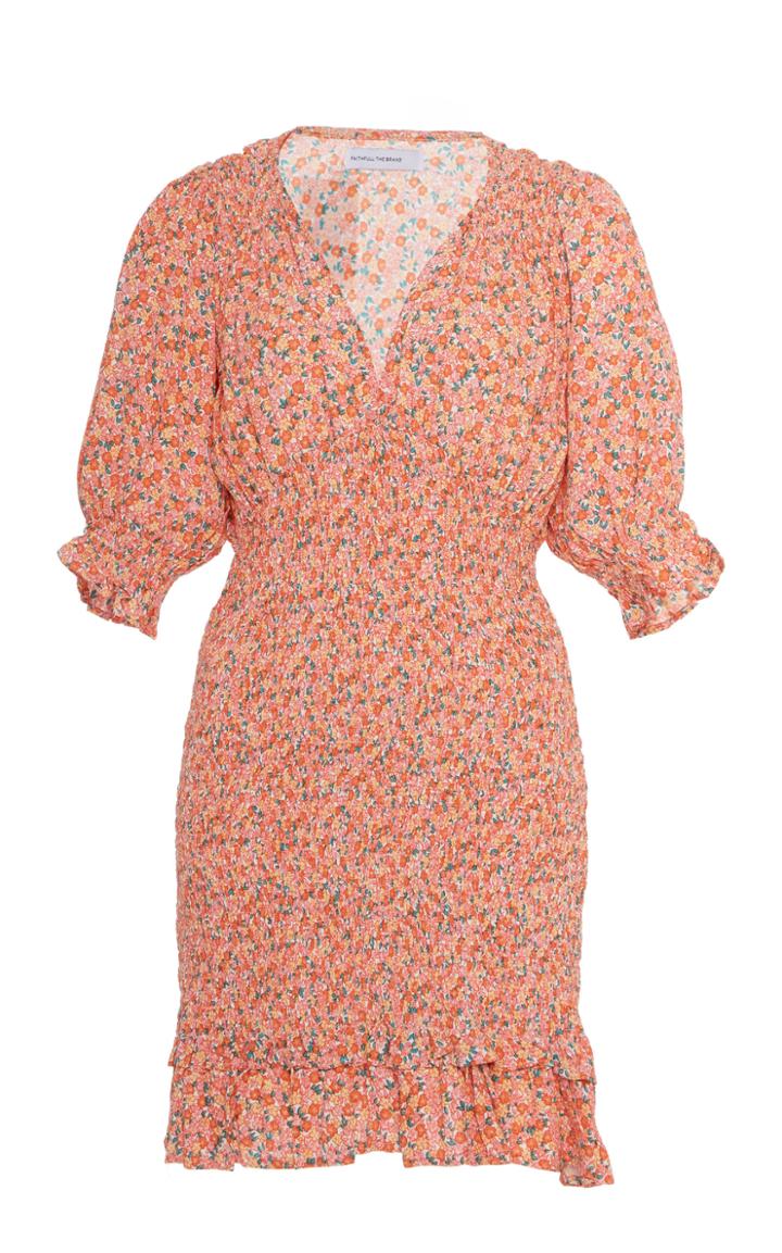 Faithfull The Brand Margherita Short Sleeve Mini Dress