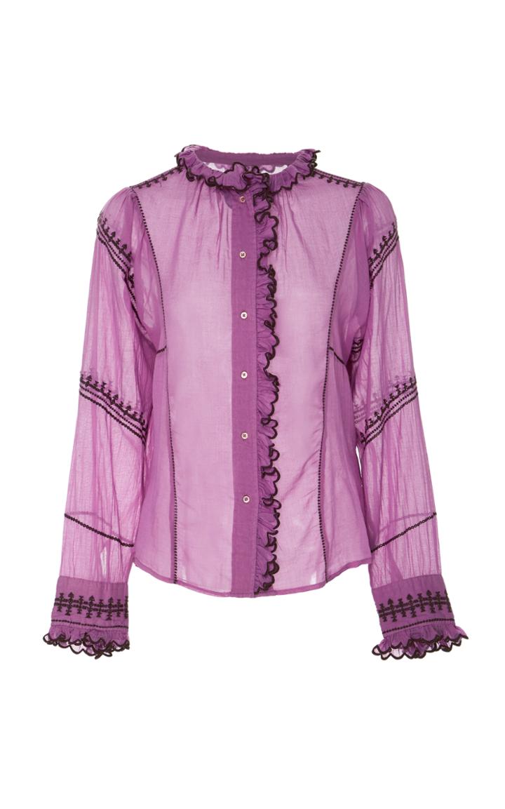 Isabel Marant Toile Lauryn Ruffled Trim Blouse