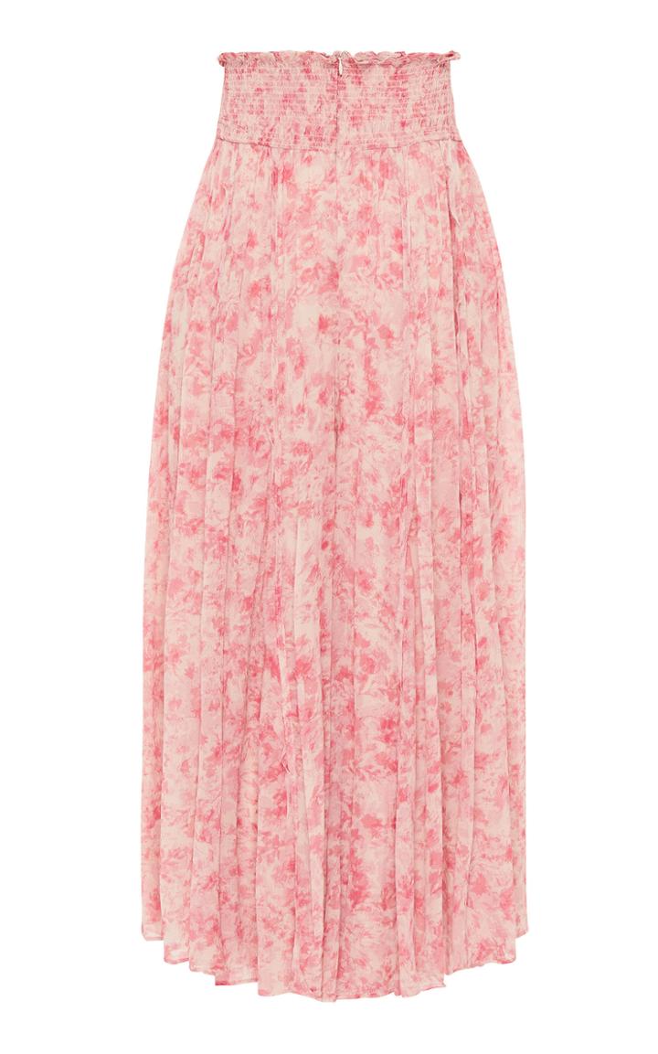 Rachel Gilbert Arietta Patterned Silk-chiffon Wide-leg Pants