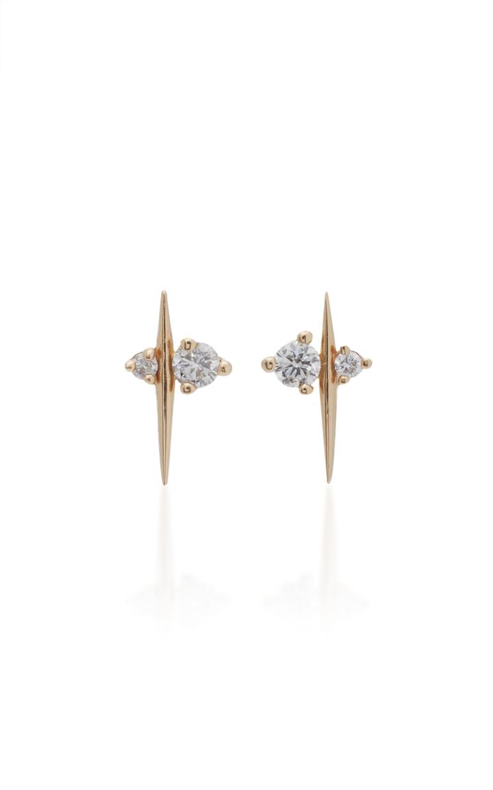Sophie Ratner 14k Gold Diamond Earrings