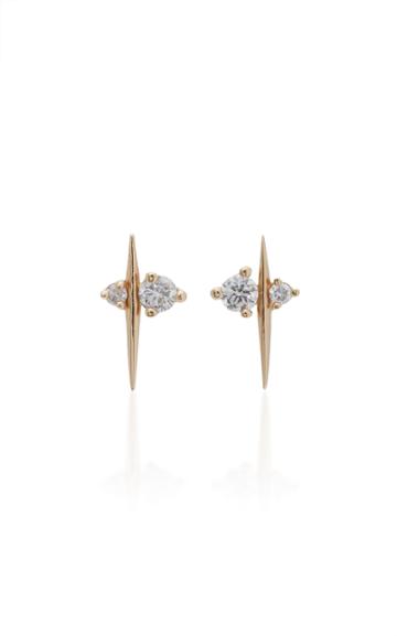 Sophie Ratner 14k Gold Diamond Earrings