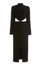 Moda Operandi Matriel Button-detailed Cutout Twill Midi Dress