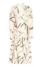 Victoria Beckham Printed Crepe Flared Midi Dress