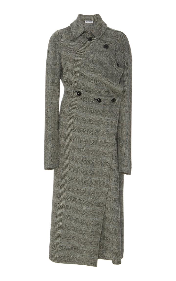 Jil Sander Fontainebleau Striped Midi Coat
