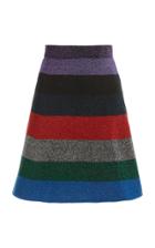 Moda Operandi Victoria Beckham Metallic Striped Cotton-blend Mini Skirt
