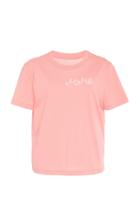 Mm6 Embroidered Mm6 Cotton Logo Tee