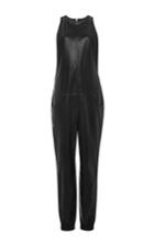 R13 Five Pocket Leather Jumpsuit