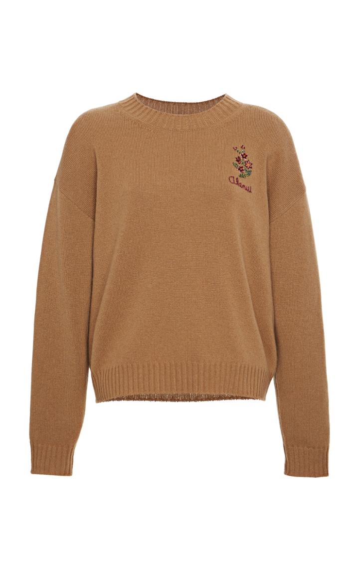 Moda Operandi Alanui Logo-embroidered Cashmere Sweater