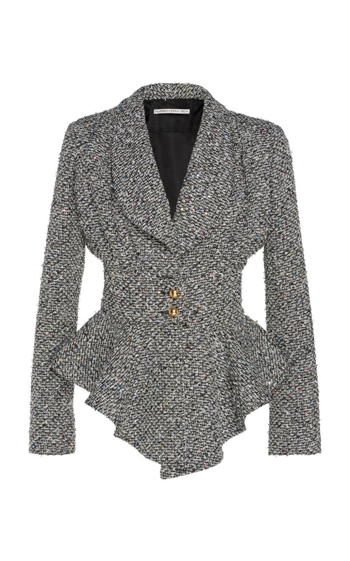 Alessandra Rich Tweed Fitted Jacket